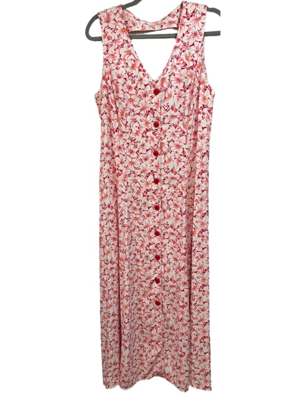 VTG Carol Anderson Dress Sz 14 Cottagecore Tea Garden Floral Button Front 80s